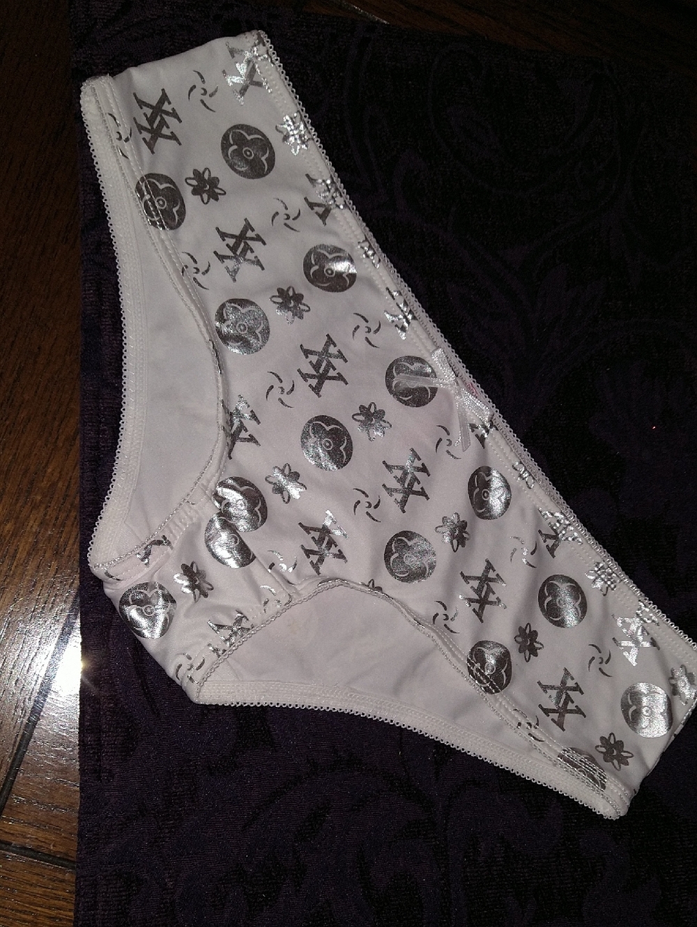 NWOT Max Dare White & Silver Bikini Briefs